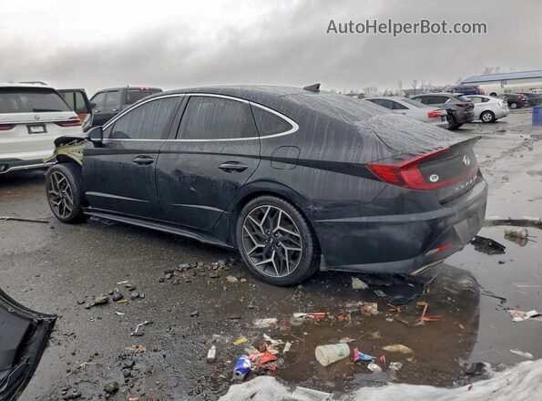 KMHL14JC0NA217474 2022 HYUNDAI SONATA Black უკანა მარცხენა