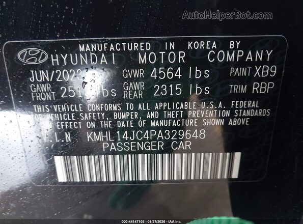 KMHL14JC4PA329648 2023 HYUNDAI SONATA Серый 