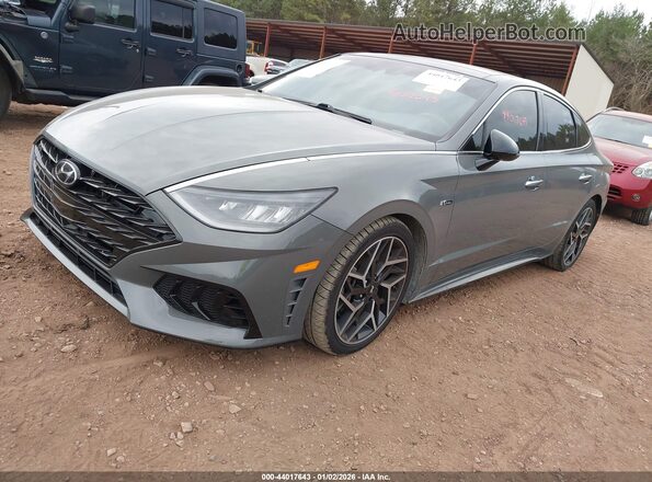 KMHL14JC7PA252760 2023 HYUNDAI SONATA Gray Vista tres cuartos delantera izquierda