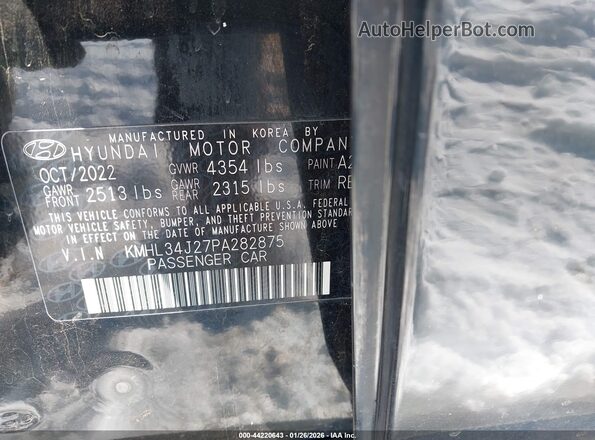KMHL34J27PA282875 2023 HYUNDAI SONATA Black Շարժիչի բաժամունքի տեսք