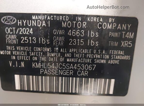 KMHL54JC5SA453067 2025 HYUNDAI SONATA Silver Շարժիչի բաժամունքի տեսք