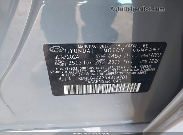 KMHL64JA3RA419781 2024 HYUNDAI SONATA Серый Вид подкапотного пространства