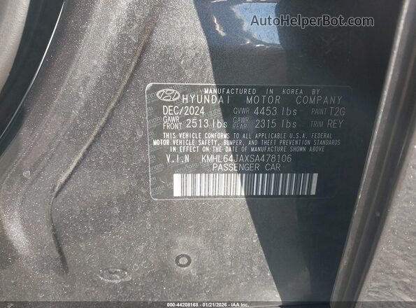 KMHL64JAXSA478106 2025 HYUNDAI SONATA Серый Вид наклейки с VIN-кодом