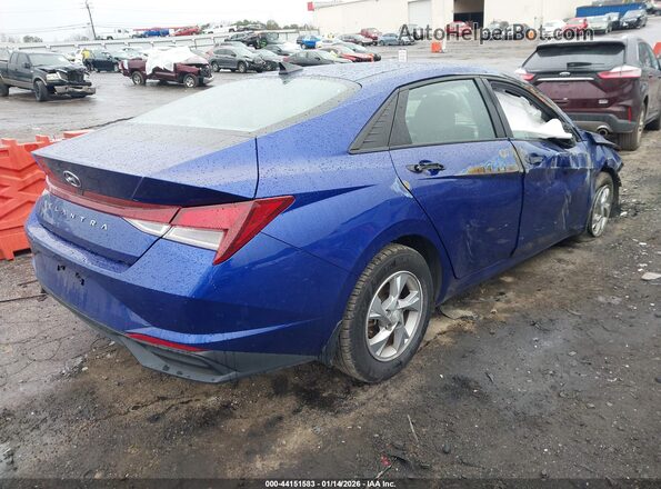 KMHLL4AG0NU368312 2022 HYUNDAI ELANTRA Blue Задня права чверть