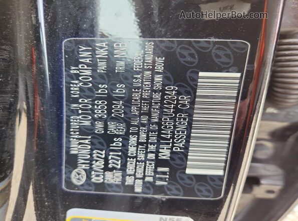KMHLL4AG6PU442349 2023 HYUNDAI ELANTRA Black VIN sticker view