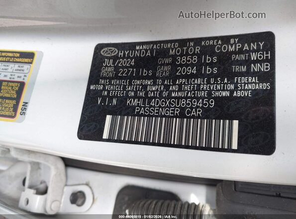 KMHLL4DGXSU859459 2025 HYUNDAI ELANTRA White Widok komory silnika