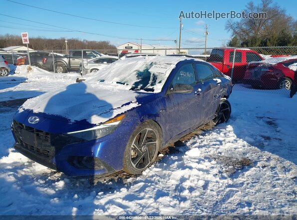 KMHLR4AF0MU202232 2021 HYUNDAI ELANTRA Blue Vista tres cuartos delantera izquierda