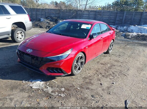 KMHLR4AF8NU274880 2022 HYUNDAI ELANTRA Красный Передняя левая четверть