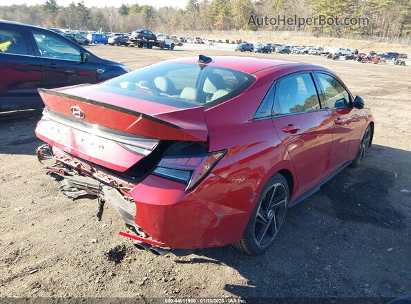 KMHLR4AF8NU274880 2022 HYUNDAI ELANTRA Красный Задняя правая четверть