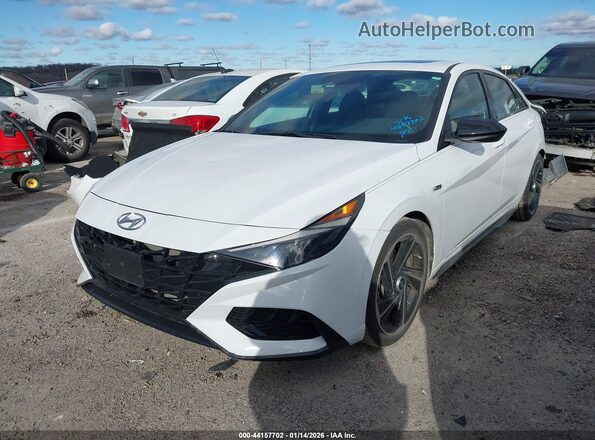 KMHLR4AFXNU309970 2022 HYUNDAI ELANTRA White Przód lewy