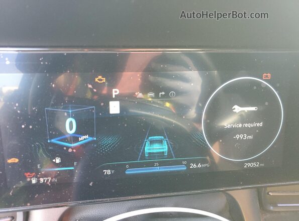 KMHLR4DF6RU744941 2024 HYUNDAI ELANTRA Blue Вид щитка приладів