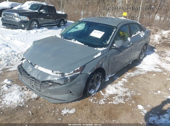 KMHLS4AG5MU211814 2021 HYUNDAI ELANTRA Gray წინა მარცხენა ხედი სამი მეოთხედიდან