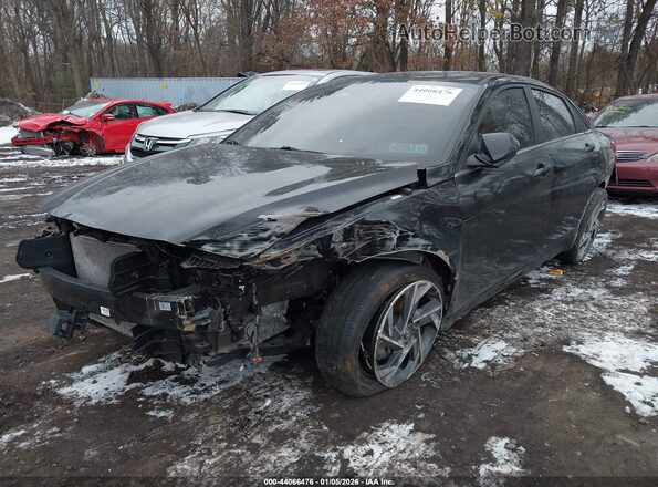 KMHLS4DG1RU749820 2024 HYUNDAI ELANTRA Black წინა მარცხენა ხედი სამი მეოთხედიდან