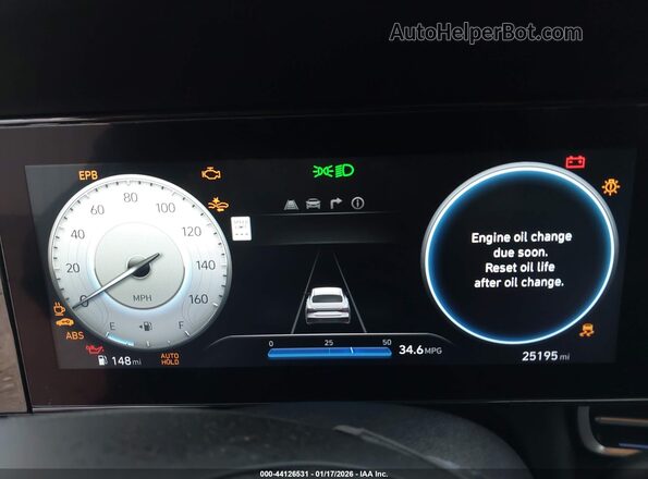 KMHLS4DG4SU912479 2025 HYUNDAI ELANTRA White Vista de los asientos traseros