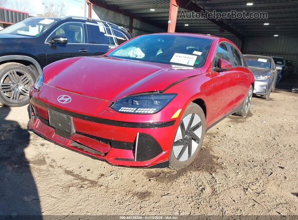 KMHM24AA8RA059908 2024 HYUNDAI IONIQ 6 Red წინა მარცხენა ხედი სამი მეოთხედიდან