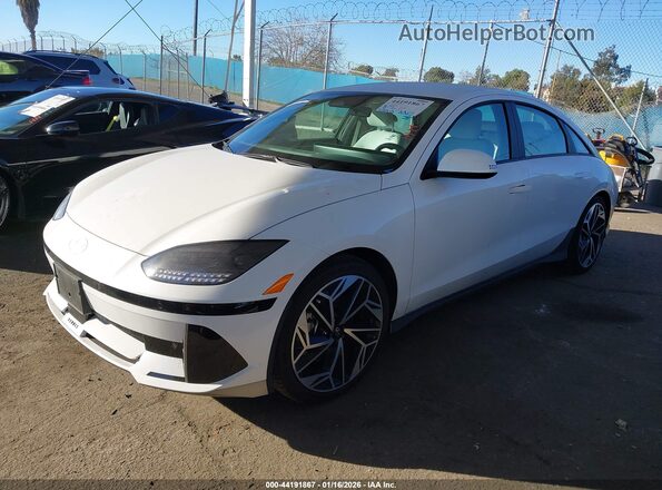 KMHM34AA2SA083267 2025 HYUNDAI IONIQ 6 White წინა მარცხენა ხედი სამი მეოთხედიდან