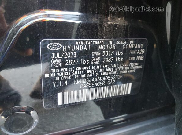 KMHM34AA5RA055232 2024 HYUNDAI IONIQ Black ძრავის განყოფილების ხედი