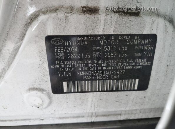 KMHM34AA9RA073927 2024 HYUNDAI IONIQ White Engine compartment view