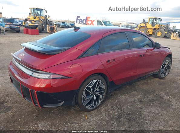 KMHM34AC3PA037553 2023 HYUNDAI IONIQ 6 Red Trasero derecho