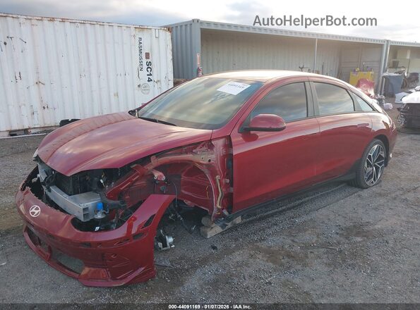 KMHM34AC3PA037553 2023 HYUNDAI IONIQ 6 Red Vista tres cuartos delantera izquierda
