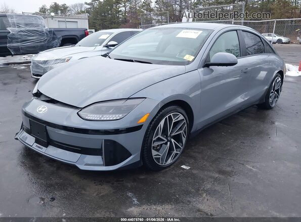 KMHM34AC4RA076932 2024 HYUNDAI IONIQ 6 Gray Przód lewy