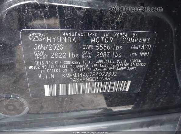 KMHM34AC7PA022392 2023 HYUNDAI IONIQ 6 Черный Вид подкапотного пространства
