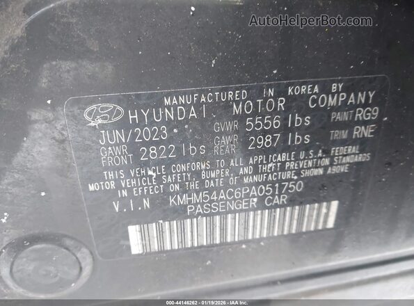 KMHM54AC6PA051750 2023 HYUNDAI IONIQ 6 Серый Вид подкапотного пространства