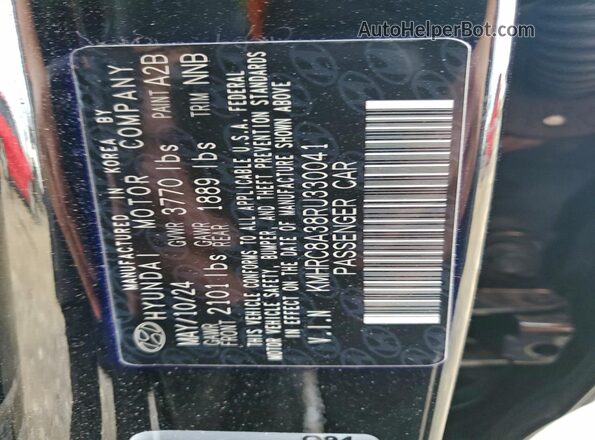 KMHRC8A38RU330041 2024 HYUNDAI VENUE Black სალონის 360-გრადუსიანი ხედი