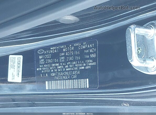 KMHT36AH3NU014854 2022 HYUNDAI VELOSTER N Черный Вид подкапотного пространства