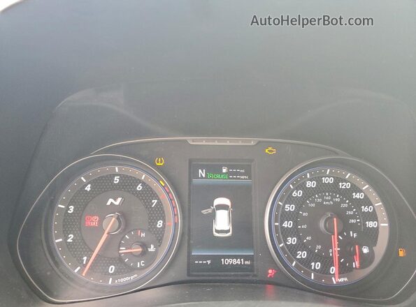 KMHT36AHXLU003704 2020 HYUNDAI VELOSTER Black Вид щитка приладів