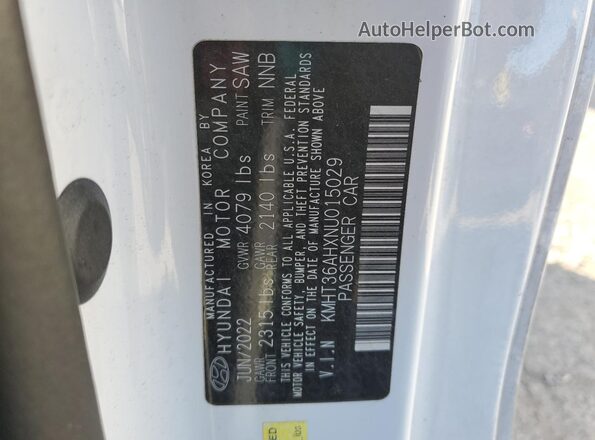 KMHT36AHXNU015029 2022 HYUNDAI VELOSTER White Շարժիչի բաժամունքի տեսք