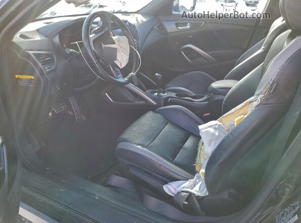 KMHTC6AE0GU303165 2016 HYUNDAI VELOSTER Black Front interior view