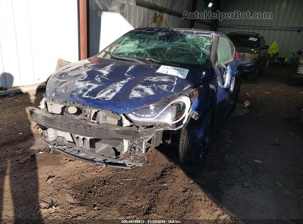 KMHTC6AE6GU291992 2016 HYUNDAI VELOSTER Blue Առջևի ձախ երեք քառորդ տեսարան