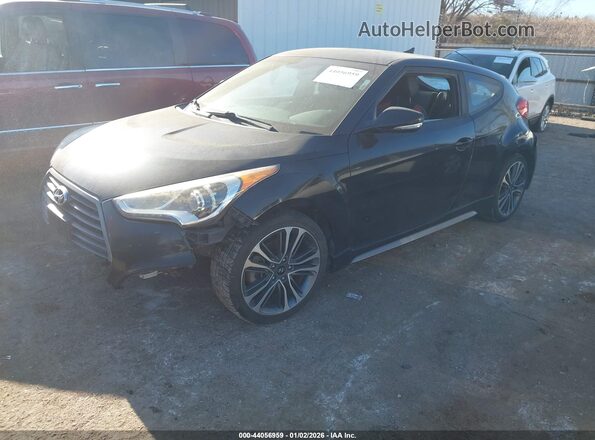 KMHTC6AE6GU297842 2016 HYUNDAI VELOSTER Black წინა მარცხენა ხედი სამი მეოთხედიდან