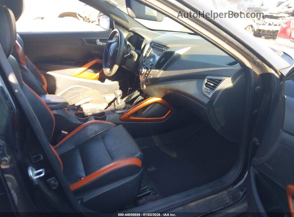 KMHTC6AE6GU297842 2016 HYUNDAI VELOSTER Black წინა სალონის ხედი