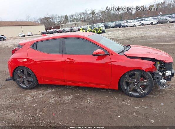 KMHTG6AF2MU032599 2021 HYUNDAI VELOSTER Red Vista interior trasera