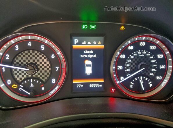 KMHTG6AFXLU023874 2020 HYUNDAI VELOSTER Red Widok zestawu wskaźników