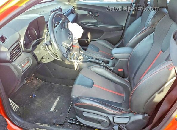 KMHTH6AB0KU020300 2019 HYUNDAI VELOSTER Оранжевый Вид салона спереди