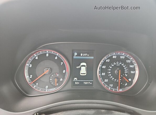 KMHTH6AB0LU031895 2020 HYUNDAI VELOSTER Gray ხელსაწყოთა პანელის ხედი