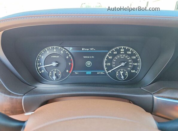 KMTF54PH1MU084876 2021 GENESIS G90 Black ხელსაწყოთა პანელის ხედი