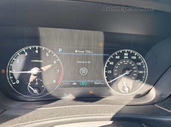 KMTF54PH1MU085459 2021 GENESIS G90 Black Widok zestawu wskaźników