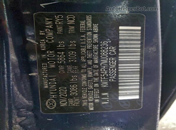 KMTF54PH7MU088236 2021 GENESIS G90 Blue Engine compartment view