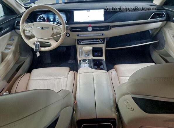 KMTF54PH7MU088236 2021 GENESIS G90 Blue Dashboard view