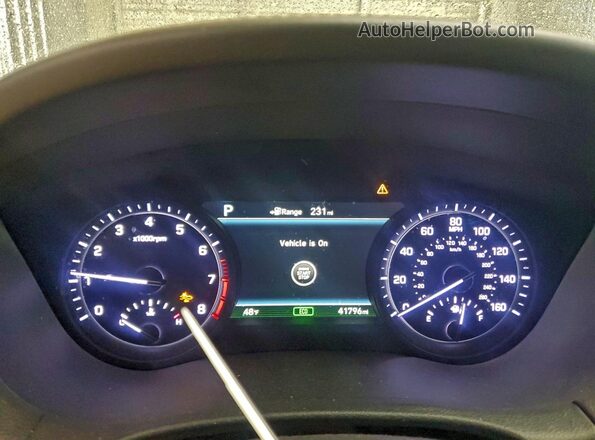 KMTFN4JE6LU329085 2020 GENESIS G80 Gray Вид щитка приладів