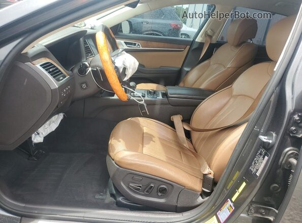 KMTFN4JF9LU334788 2020 GENESIS G80 Gray წინა სალონის ხედი