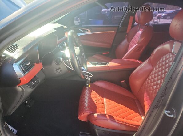 KMTG14TEXNU082931 2022 GENESIS G70 Charcoal Вид салону спереду