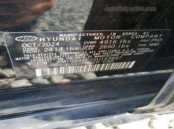 KMTG34SC3SU153697 2025 GENESIS G70 Black Widok komory silnika