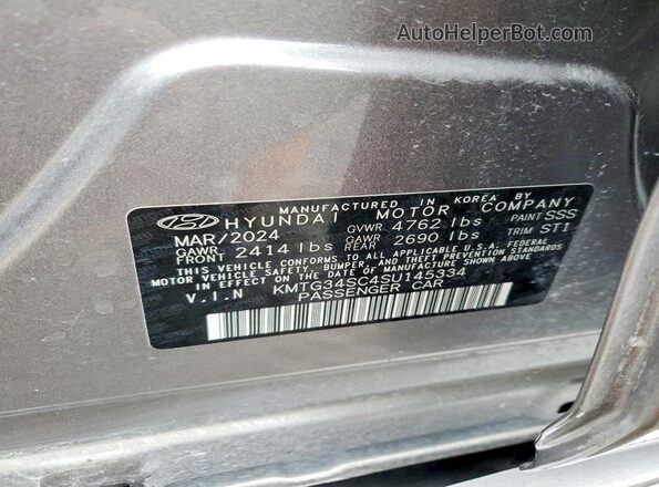 KMTG34SC4SU145334 2025 GENESIS G70 Silver Вид підкапотного простору