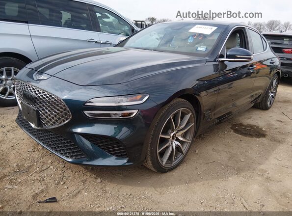 KMTG34SC4SU154048 2025 GENESIS G70 Navy წინა მარცხენა ხედი სამი მეოთხედიდან