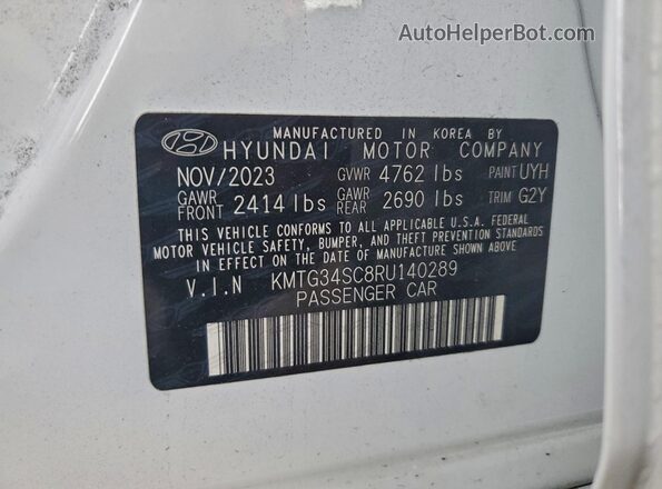 KMTG34SC8RU140289 2024 GENESIS G70 White 